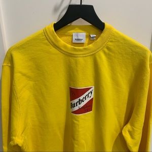 Authentic Burberry Kingdom Sweatshirt, Yellow, L
